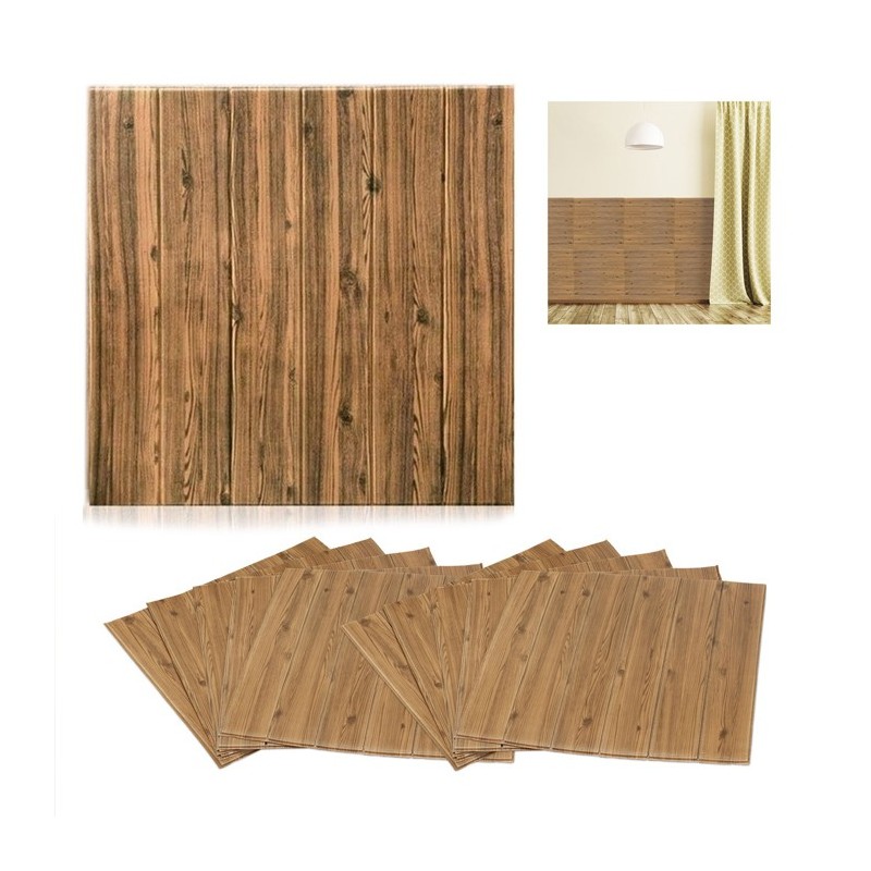 5x Pannello decorativo per parete rivestimento interno decoro effetto Legno muro