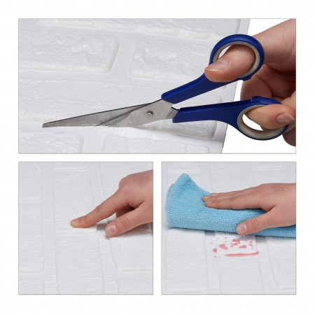 Pannello decorativo rivestimento per parete interno per muro decoro 70x77 3pz