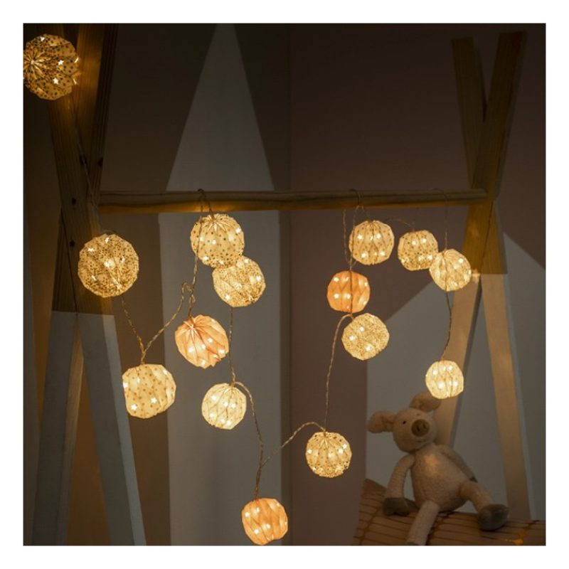 AD Trend Catena Luminosa LED 10 lampadine lanterna carta luce calda...