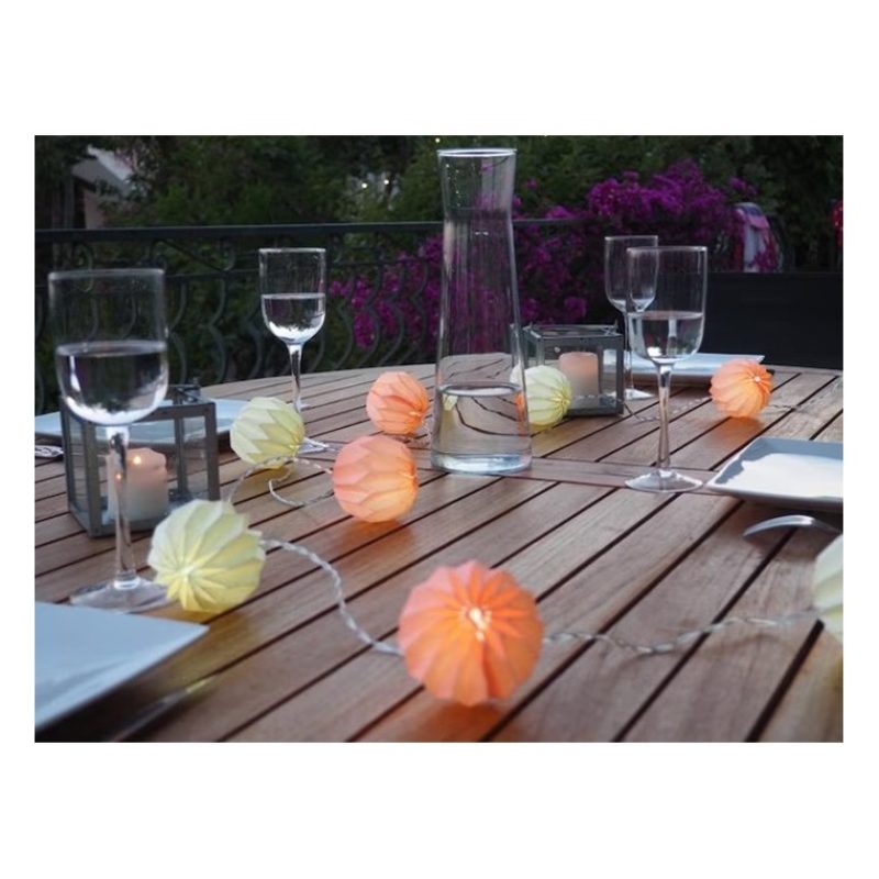 AD Trend Catena Luminosa LED 10 lampadine lanterna carta luce calda...