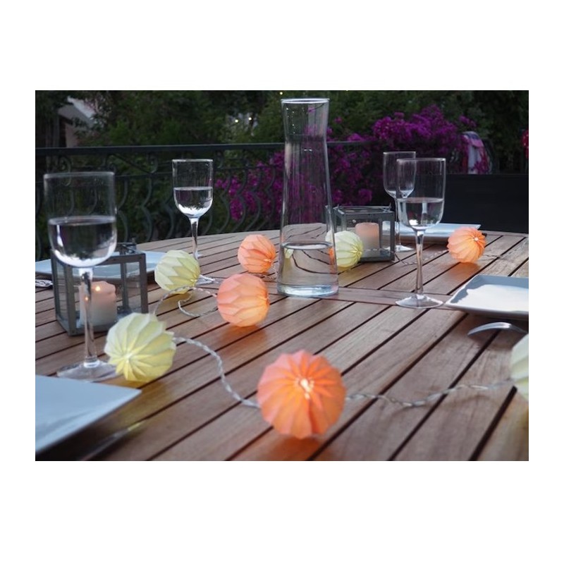 AD Trend Catena Luminosa a 20 lampadine LED lanterna carta luce cal...