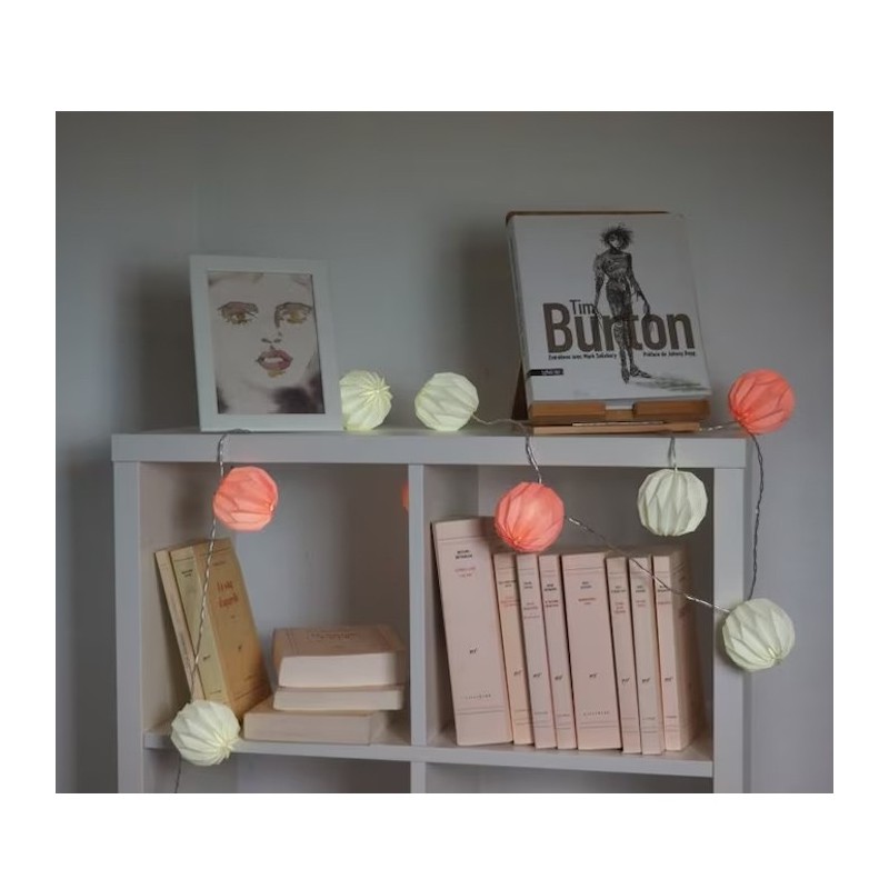 AD Trend Catena Luminosa a 20 lampadine LED lanterna carta luce cal...