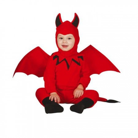 Costume halloween carnevale Guirca vestito diavoletto bimbo neonato 12-24 M