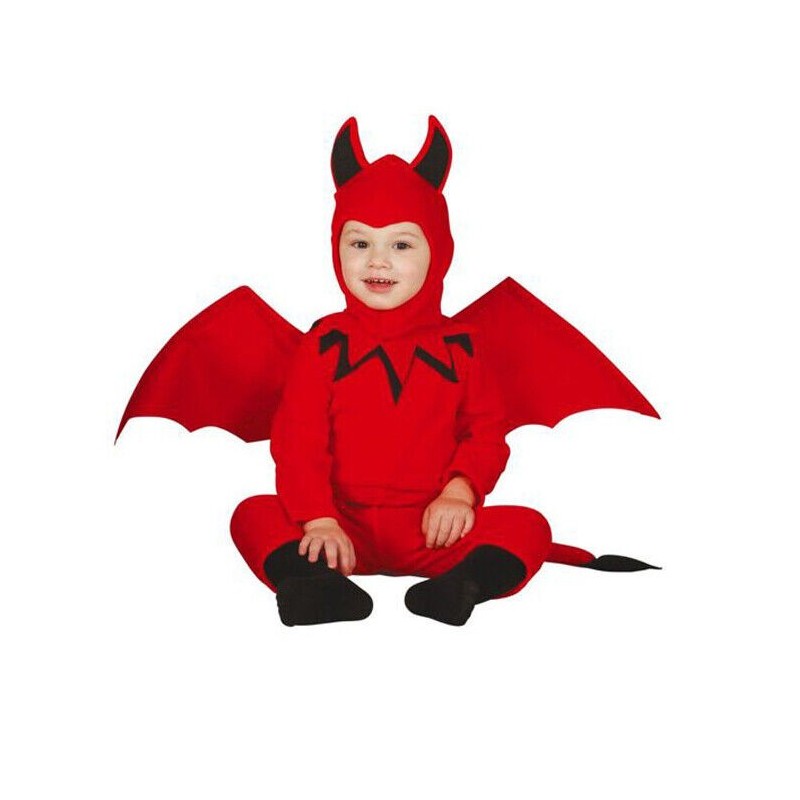 Costume halloween carnevale Guirca vestito diavoletto bimbo neonato 6-12-24 M