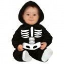 Costume scheletro carnevale Halloween vestito bambino neonato 6-24 skeleton