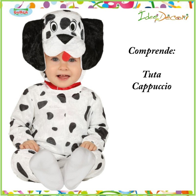 Guirca Costume vestito travestimento carnevale bambino dalmata cane...