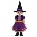 Costume travestimento streghetta strega carnevale halloween 12/24 mesi neonato
