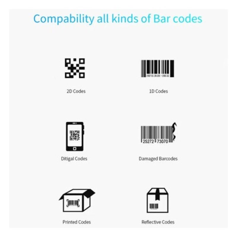 Hongu 2D Scanner Lettore di Codici a Barre wireless USB Pistola Bar...