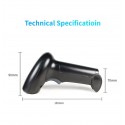 2D Scanner Lettore di Codici a Barre wireless USB Pistola Barcode per QR Code