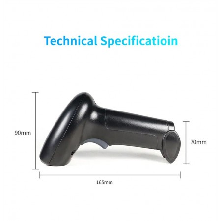 2D Scanner Lettore di Codici a Barre wireless USB Pistola Barcode per QR Code