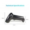 Hongu 2D Scanner Lettore di Codici a Barre wireless USB Pistola Bar...