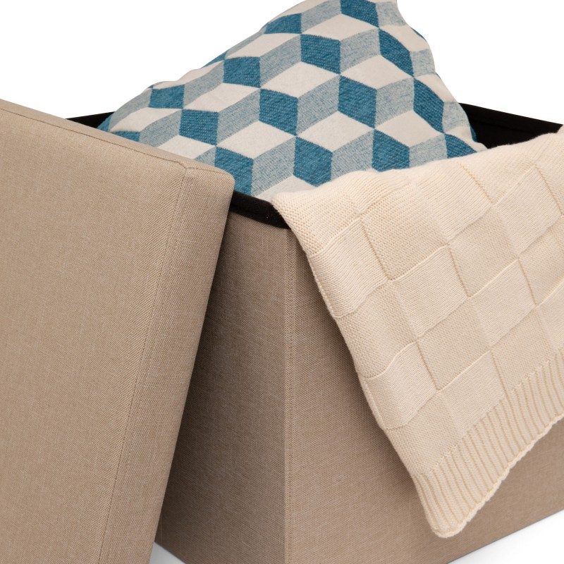 Kmt Style Pouf puff contenitore poggiapiedi seduta in TNT panca bau...