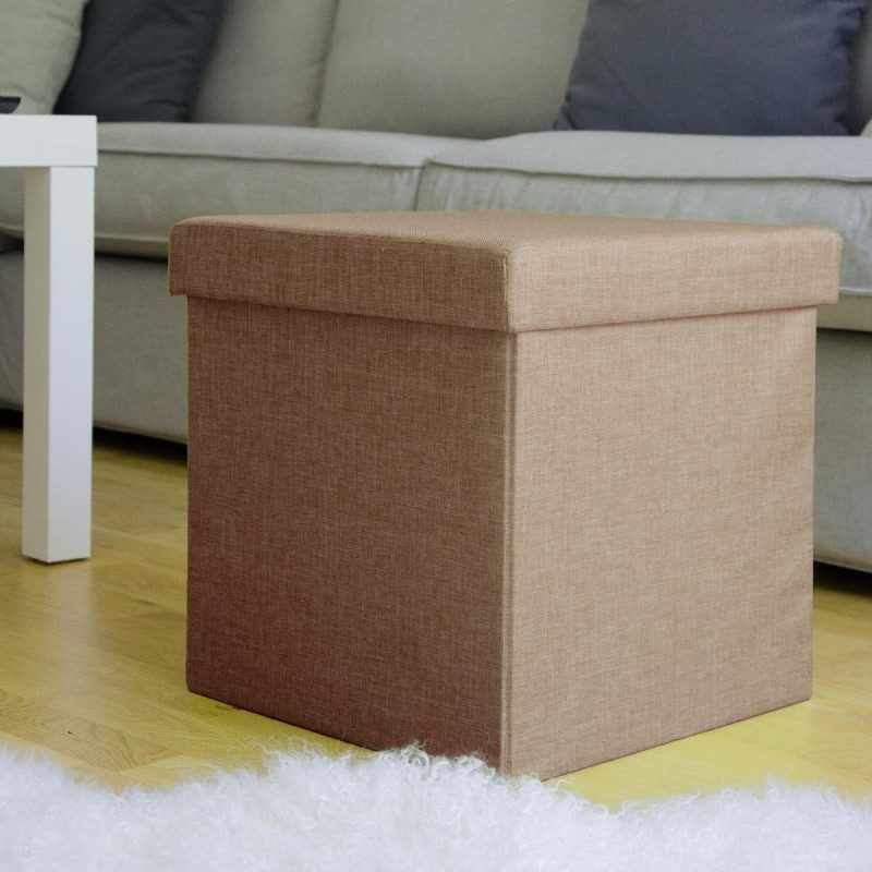 Kmt Style Pouf puff contenitore poggiapiedi seduta in TNT panca bau...