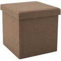 Pouf puff contenitore poggiapiedi seduta in TNT panca baule 38x38x38 cm sgabello