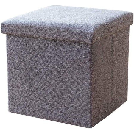 Pouf puff contenitore poggiapiedi in TNT seduta panca baule 31x31x31 cm sgabello