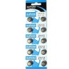 5 pacchi 50 batterie pile LR43 AG12 batteria bottone pila piatte 1,55V assortite