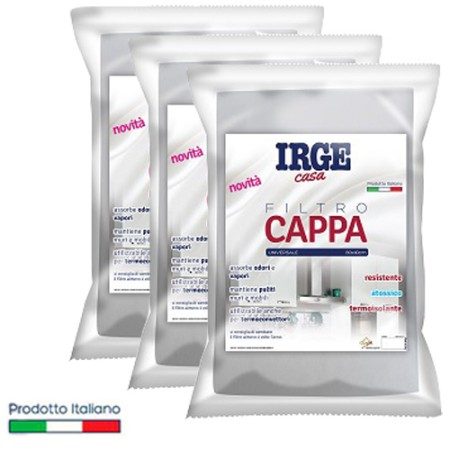 Panno filtro cappa aspirante 3PZ cucina antigrasso 80x40cm universale sagomabile