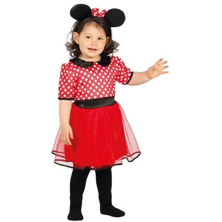 Costume da Topolina Minnie Bambina Vestito Carnevale topina 12-24 mesi halloween