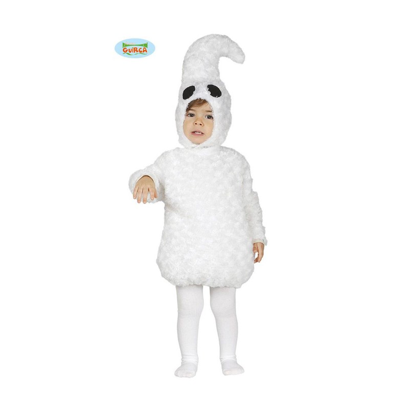Costume fantasma Halloween carnevale Guirca vestito fantasmino bimbi 12-24 mesi