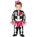 Costume vestito travestimento carnevale halloween bambino scheletro 12-18 mesi