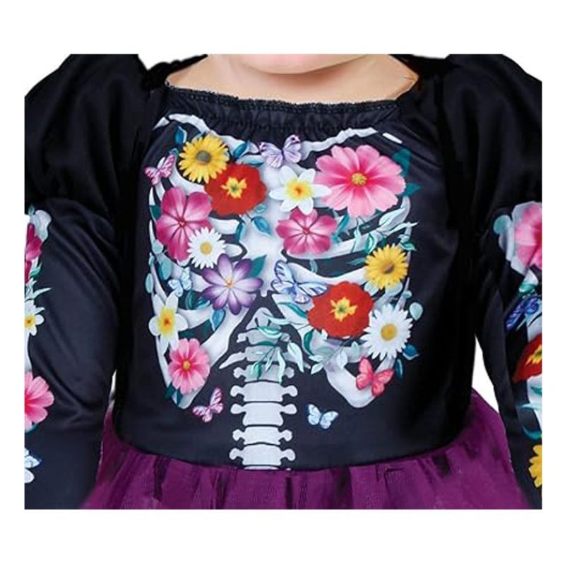 Guirca Costume scheletro messicano bambina travestimento la muerte ...