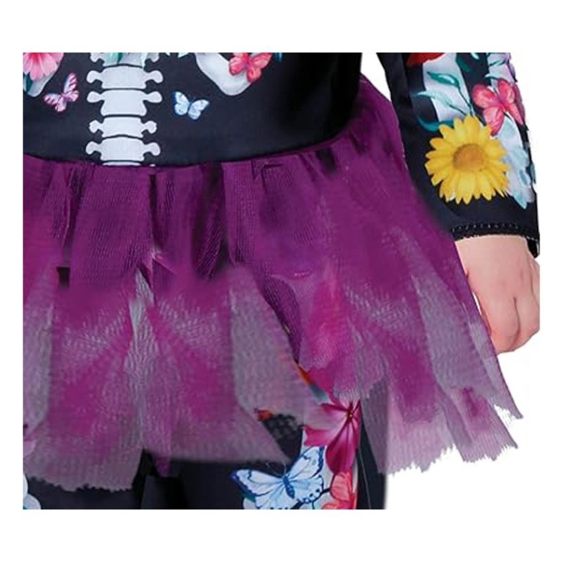 Guirca Costume scheletro messicano bambina travestimento la muerte ...