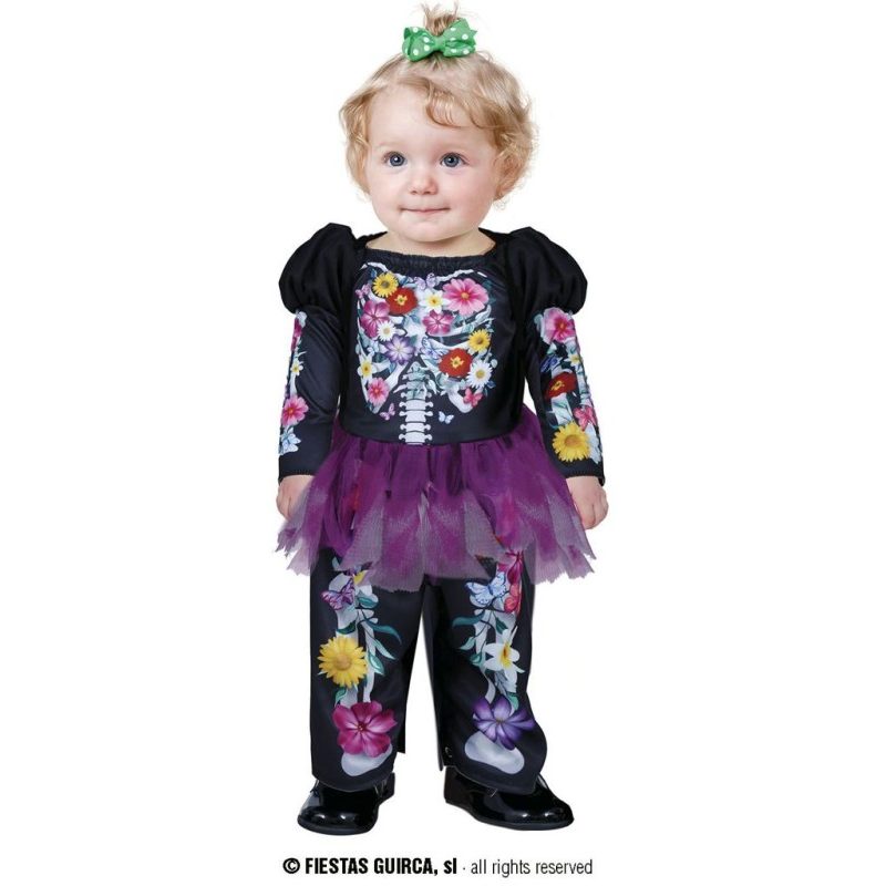 Guirca Costume scheletro messicano bambina travestimento la muerte ...