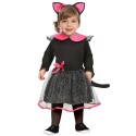 Costume gatta gatto carnevale vestito neonata abito baby gattina 12-24 mesi
