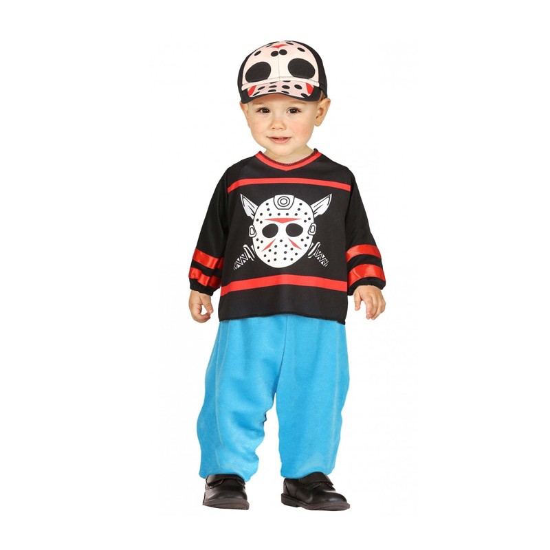 Costume Jason Venerdì 13 Horror Cosplay Bambino Halloween Carnevale 12-24 mesi