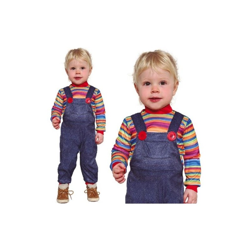 Bambola malvagia Chucky Halloween bambino costume carnevale horror 12-24 mesi
