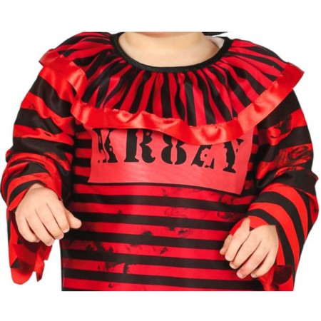 Costume pagliaccio assassino Halloween carnevale vestito clown 12-24 mesi bimbo