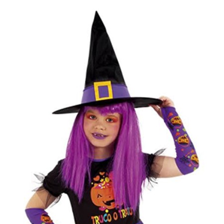 Costume di carnevale per bambina 3 a 8 anni travestimento strega abito bimba