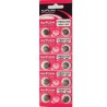 5 pacchi 50 batterie pile LR920 AG6 batteria bottone piatte 1,55V assortite
