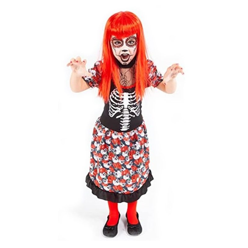 Rubie's Costume carnevale Catrina scheletro messicano bambina trave...