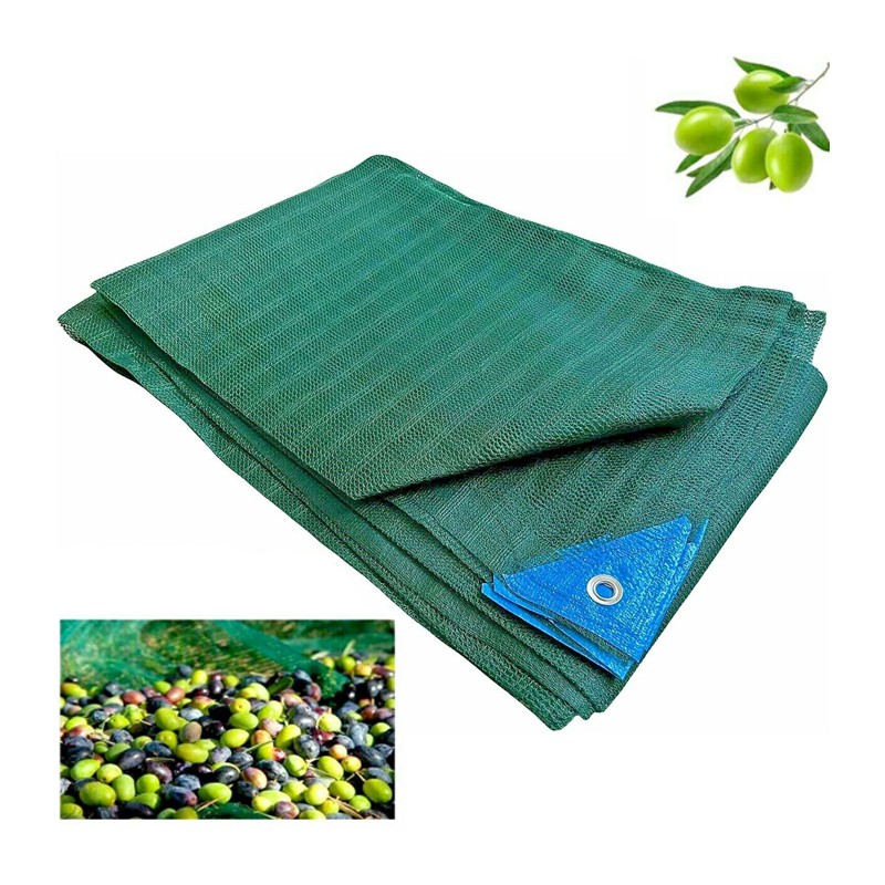 Telo rete raccolta olive antispina antistrappo occhiellato rinforzato 90 gr/mq