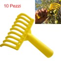 10x Rastrelli raccolta olive pettine 9 denti foro per manico rastrello plastica