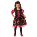 Costume halloween catrina dia de los muertos bambina 5-7 anni carnevale vestito
