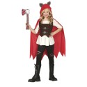 Carnevale Halloween vestito Costume cappuccetto rosso horror bambina 10-12 anni