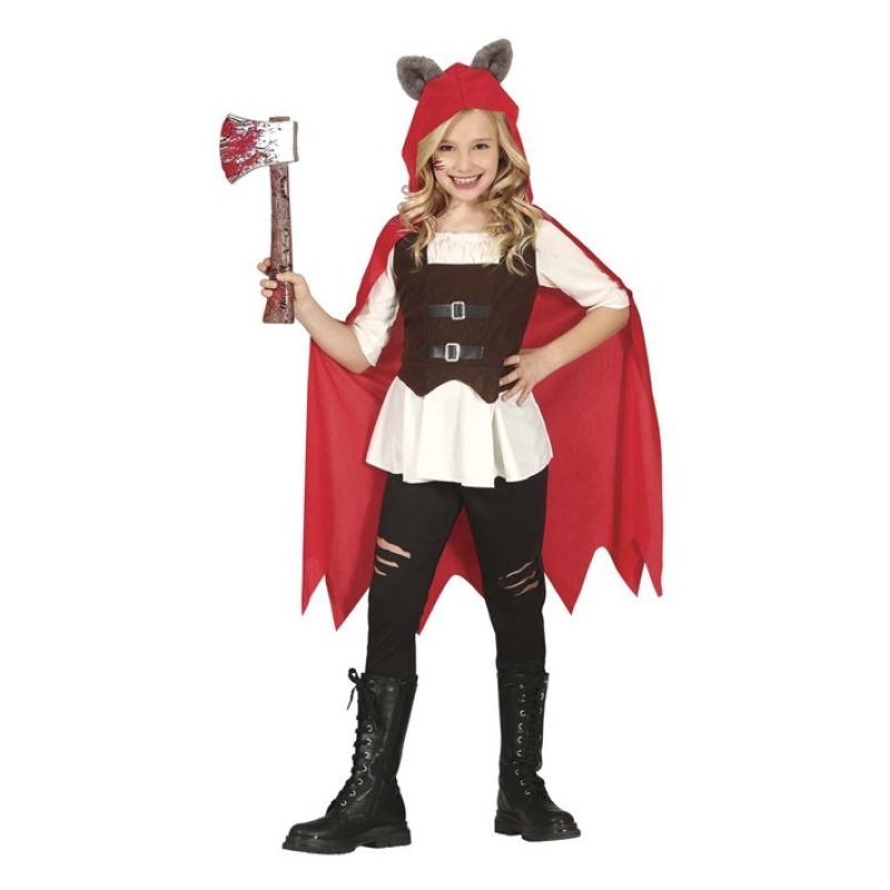 Guirca Carnevale Halloween vestito Costume cappuccetto rosso horror...