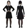 Guirca Costume da Mercoledì Addams Bambina Horror Vestito Carnevale...