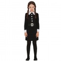 Costume da Mercoledì Addams Bambina Horror Vestito Carnevale Halloween 3/16 Anni