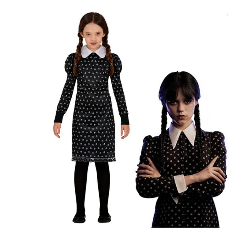 Guirca Costume Carnevale mercoledì Famiglia Addams serie TV Netflix...