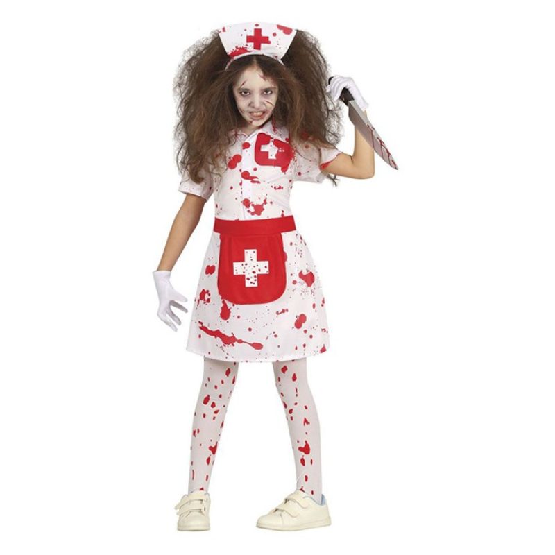 Guirca Costume infermiera zombie carnevale halloween abito vestito ...