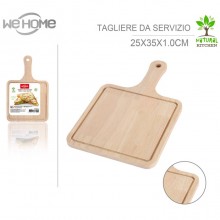 Tagliere Quadrato in legno con maniglia taglieri cucina per salumi carne vassoio