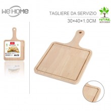 Tagliere Quadrato in legno con maniglia taglieri cucina per salumi carne vassoio