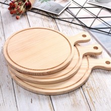 Tagliere piatto tondo in legno con maniglia da cucina antipasti salumi formaggio