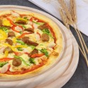 Tagliere piatto tondo in legno con maniglia da cucina antipasti salumi formaggio
