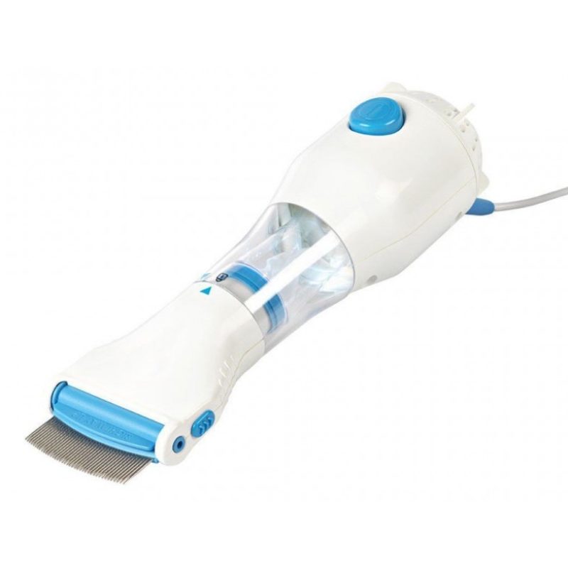 Pettine LED elettrico aspira sacco elimina pidocchi lendini uova capelli bambini