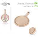 Tagliere piatto tondo in legno con maniglia da cucina antipasti salumi formaggio
