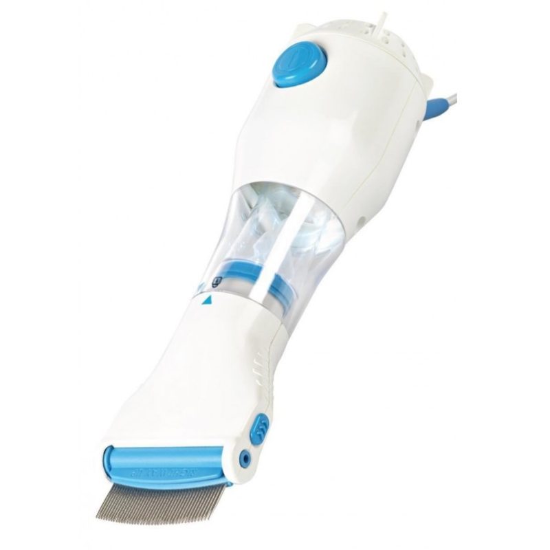 Pettine LED elettrico aspira sacco elimina pidocchi lendini uova capelli bambini